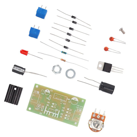 Built Tough Lm317 Adjustable Regulated Power Supply Kit With Ac Dc Input And 2200Uf Filter Cap In Rugged Abs Box components layout