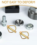 Heavy Duty Linch Pin Lock Shaft Fastener secures tractor trailer axles with golden finish and durable design components.