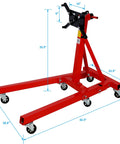 Beefy Heavy Duty Engine Stand 2000 Lb Capacity With 360 Degree Rotating Head Folding Cast Iron Motor Hoist Trolley