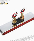Partsam 9-1/4 in red LED trailer light bar with chrome plastic housing and dual mounting studs