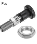 Kickass Stainless Steel Push Fit Ball Nose Spring Plunger M10x1 Thread With Slick 5mm Pin Diameter And Relentless Self Locking Design, threaded with nut.