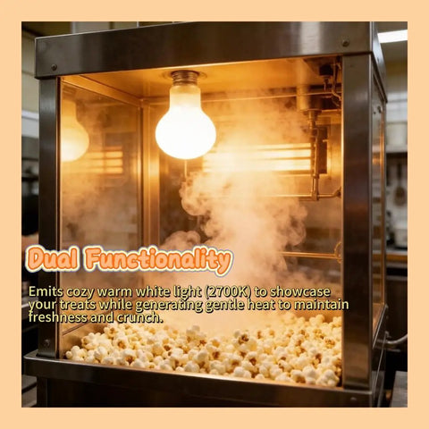R20 60W Frosted Shatterproof Popcorn Machine Light Bulb Replacement No Fuss Easy Plug And Play Incandescent Reflector E26 Base For Warmer And Food Display Smooth Dimming 4 Pack Set in popcorn warmer