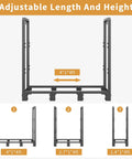 Heavy Duty Adjustable Firewood Rack For Indoor Outdoor Use Four Foot Long Wood Storage Stand Holds Up To 2600 Pounds Upgraded