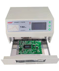 Smart Auto SMD Reflow Oven With Infrared IC Heater 110V 800W Soldering Station for PCBs and Aluminum Substrates, open with PCB