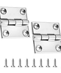Heavy Duty Marine Grade 316 Stainless Steel Square Hinges Equal Sided For Boat Hatches Toolboxes Doors And Gates 1.5 Inch Square 2 Pack