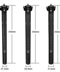 Heavy Duty Mountain Bike Seat Post 27.2mm 30.9mm 31.6mm Aluminum Alloy 6061 Lightweight 350mm Length One Piece CNC Machined With Two Bolt Tilt Adjustment for MTB Road And E MTB Easy Adjustment for Precise Fit And Comfort On Gnarly Trails