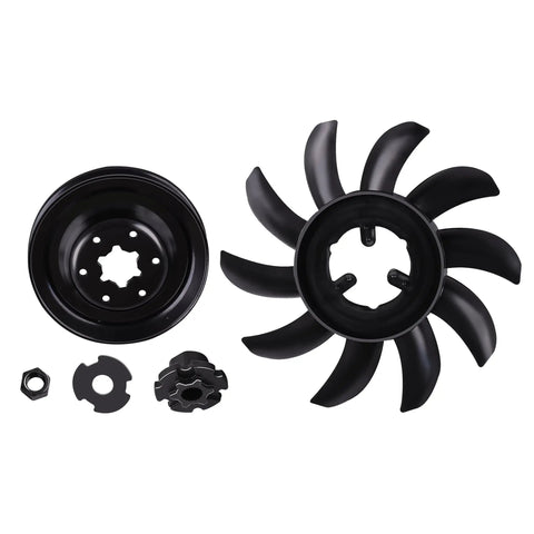 Fan and Pulley Kit for Hustler Raptor and Raptor SD Ride-On Mowers, Replaces 72134, Fits Left and Right Transmission System, Compatible