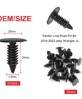 Badass 121 Piece Fender Clip Kit For Jeep Wrangler JL JK Grand Cherokee Premium Heavy Duty Auto Retainer Push Pins, 30 pcs fender liner push pins.