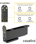 Self Closing Concealed Door Pivot Hinges Feature Rock Solid Heavy Duty Hydraulic Springs with adjustable speed control valve.