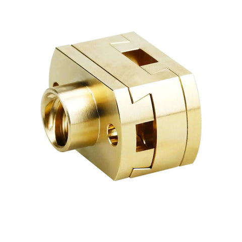 Upgrade Your 3D Printer With This Cool 2PC T8x8mm Oldham Coupling And Nut Set Perfect For Ender3 Or CR10 Z Axis Screw Builds To Ensure Super Smooth Printing Adventures And Top Notch Performance Today. gold metal T8x8mm Oldham coupling for 3D printer Z axis lead screw