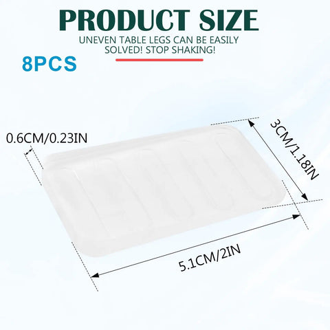 Eight Pack Transparent Furniture Leveling Shims For No Wobble Tables Chairs Sofas Beds And Toilets Easy Trim Plastic Shims