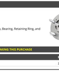 DIY Ready Front Wheel Hub Bearing Repair Kit With Hub Bearing Retaining Ring And Axle Nut For 2011 2013 Optima 2L 4 Cylinder Front Wheel Assembly Replacement Includes Pro Grade Components For A Secure Easy Install showing hub, bearing, ring, and axle nut.