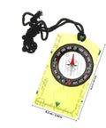 Orienteering Compass With Scale Acrylic Navigation Tool Portable Hiking Compass for outdoor camping on white background