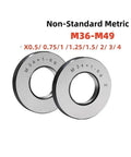 Go No Go Ring Gauge Set 6g Metric Fine Thread Precision Tool Right Hand For Accurate Thread Verification displayed with sizes M34 to M49.