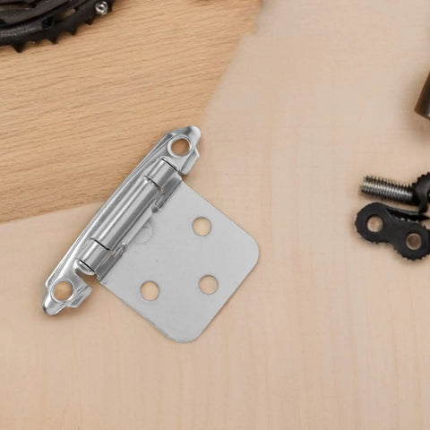 Set Of Four Spring Loaded Cabinet Hinges Self Closing Heavy Duty Iron Hardware For Kitchen Cabinets And Furniture Fade Resistant