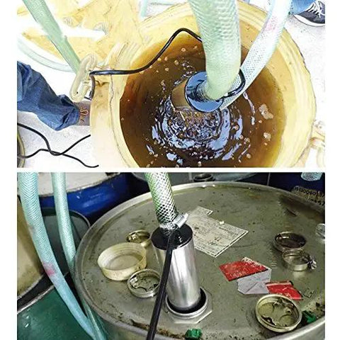 Heavy Duty 12V Submersible Electric Pump For Diesel Fuel Water Oil Transfer 38Mm Compact Aluminum Build Badass 12L Min Flow Rate operational in barrel.