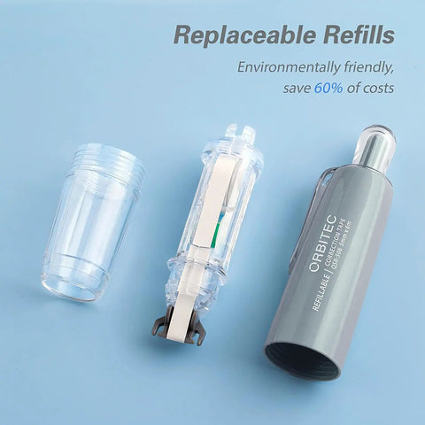 Refillable Retractable Quick Dry White Correction Tape With Cute Kawaii Pen Shaped Applicator, showing replaceable parts