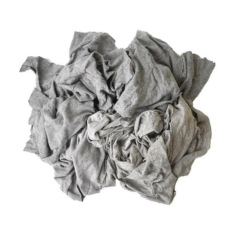 Bulk Recycled Gray T Shirt Rags 50 Lb Bag Cotton Cleaning Cloths For Garage Paint Dust Oil Wood And Multi Surface Wiping Great Absorbency