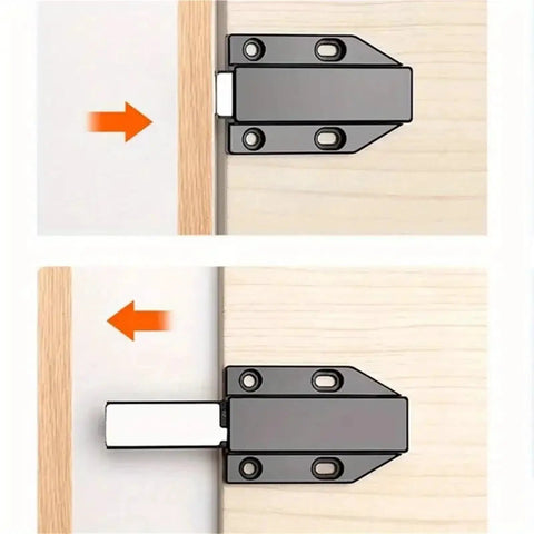 8 Pack Magnetic Cabinet Door Catches No Sweat Push To Open Touch Magnetic Latch installation diagram