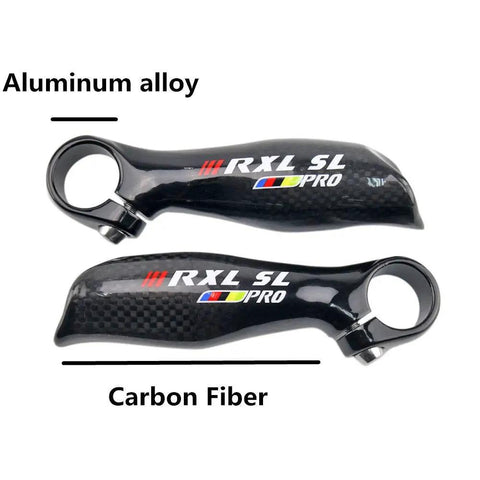 Dope Carbon Mountain Bike Bar Ends 22.2mm Ergonomic Handlebar Ends For MTB, 3K Gloss Carbon Fiber With Aluminum Cap