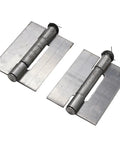 Beefy Heavy Duty Weld On Gate Hinge Set, Double Flat Steel Door Hinges For Iron Doors, 83x66mm Silver, 2 Pack, industrial grade