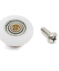 Four Pack Shower Door Rollers Set Replacement Wheels For Glass Sliding Doors 19mm Diameter By 5mm Thickness With 4mm Inner Hole And Stainless Screws