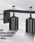 2 Pack Heavy Duty Slide Gate Guide Roller Kit With 3 Inch Nylon Gate Rollers And L Shaped Rear Post Bracket installed view