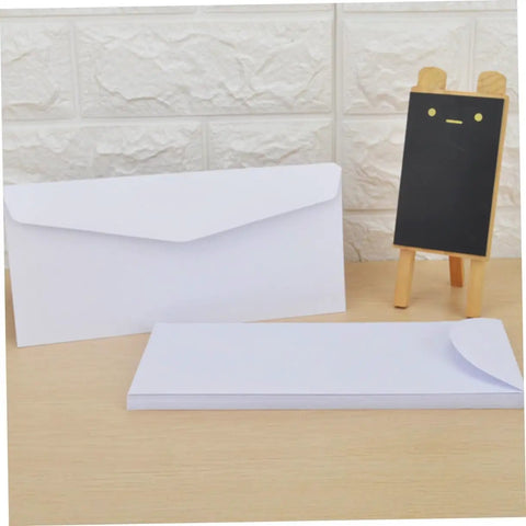Blank White Invitation Envelopes 40 Pack With 20 Top Opening And 20 Side Opening Flaps Hand Made And High Quality shown on table