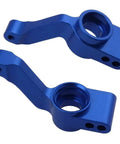 1/10 Scale Aluminum Steering Blocks C Hubs Axle Carriers And Caster Brackets Blue Anodized RC Replacement Kit close-up view