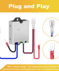 Kickstart Your Rig With Heavy Duty Smooth 24 Amp Soft Start Relay Module Pre Wired Harness with color-coded wires for easy installation.