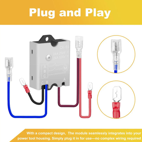 Kickstart Your Rig With Heavy Duty Smooth 24 Amp Soft Start Relay Module Pre Wired Harness with color-coded wires for easy installation.
