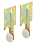 Top Shelf Monorail Drawer Slide Rollers With Steel Brackets And Smooth Plastic Wheels For Effortless Cabinet Fixes includes steel brackets with plastic wheels.