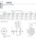 Technical diagram of Two Pack Micro DC Motor 1.5V To 5V 2700RPM Mini Electric Motor 32mm Diameter RF 500TB 18280 for DIY projects