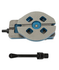 Heavy Duty 2 Inch Precision Mill Vise Featuring Swivel Base And Anti Jaw Lifting Design, showing jaws and handle.