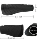 Comfy Bike Handlebar Grips For 22 Point 2 Mm Bar With Superior Vibration Dampening Ergonomic Palm Fit, dimensions labeled