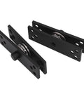 Pivot Hinge For Hidden Doors And Bookcases, 360 Degree Rotation, Heavy Duty Stainless Steel Concealed Door Hinge in black finish.