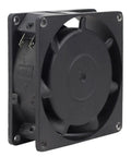 80x80x25mm Axial Flow Cooling Fan For Industrial Cabinets 220V Power 0.10 0.06A Draw High Airflow Ventilation Fan For Electronics Durable Cabinet Cooling Solution Quiet Operation And Reliable Heat Removal, black plastic