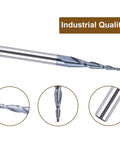 SpeTool tapered ball-nose router bit for CNC milling; 1.0 mm tip dia, 0.5 mm radius, 4.82° angle (chrome finish).