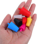 Get Your Bottles Secure With These Rad Silicone Plug Sleeves Kit Featuring 35 Heat Resistant Tapered Wine Bottle Stoppers Perfect For Sealing Sparkling Drinks Plus Protective Cap For Painting Projects And Keepin G Items Dry Clean Without The Mess Or, assorted silicone tapered stoppers in hand