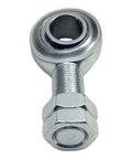 Beefy 3/4 Inch Steering Shaft Kit With Steel Shaft Support, Spherical Rod End, Right Hand Male Thread Jam Nut, Includes 1 Rod End And 2 Right Hand Jam Nuts, Heavy Duty Replacement For Off Road Vehicles, chrome rod end with threaded jam nut