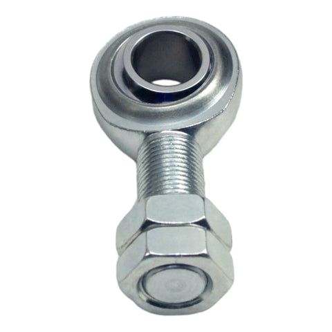 Beefy 3/4 Inch Steering Shaft Kit With Steel Shaft Support, Spherical Rod End, Right Hand Male Thread Jam Nut, Includes 1 Rod End And 2 Right Hand Jam Nuts, Heavy Duty Replacement For Off Road Vehicles, chrome rod end with threaded jam nut