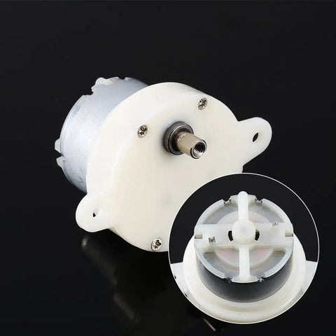 12V Tiny Gearbox DC Motor With 3 RPM Slow Speed High Torque 4mm Shaft Reversible Low Noise Ideal For Mobile Phone Displays Handicraft Displays