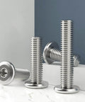 Flat Head Hex Socket Cap Screws Bolts Quarter Inch By Twenty Size, Three Quarter Inch Length, 304 Stainless Steel 18 8 Bright Finish