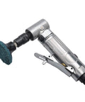 Industrial Pneumatic Angle Die Grinder With Kickass 20000 Rpm Torque and four roll lock sanding discs for easy grinding, metal construction