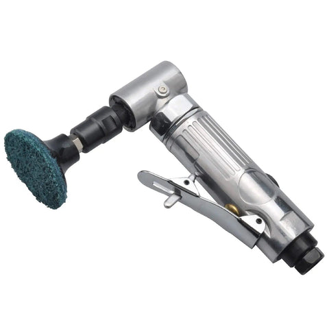 Industrial Pneumatic Angle Die Grinder With Kickass 20000 Rpm Torque and four roll lock sanding discs for easy grinding, metal construction