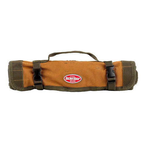 Heavy Duty Tool Roll Bag From Original Series With Quick Release Buckles, Duckwear Canvas, Oil-Absorbing Interior, Rolled, Brown