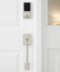 Keyless Entry Digital Keypad Door Lock With Deadbolt And Vida Lever For Left Or Right Handed Doors In Satin Nickel Finish