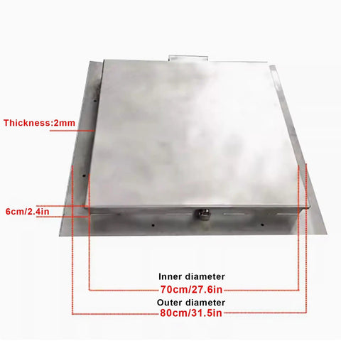 Heavy Duty Stainless Steel Manhole Cover With Lock For 70 cm Septic Tank Lid And Garden Drainage Secure Wastewater Basin Cover