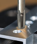 Go To Pipe Thread Forming Taps Set For Cleaning And Rethread Damaged Or Jammed Pipe Threads 5 Piece High Speed Steel Kit in use