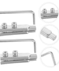 Get This Awesome 2pcs Stainless Steel Faucet Screw Extractor Kit For Easy Removal Of Stripped Bolts And Broken Pipe Threads With Perfect Accuracy And No Hassle At All, silver L-shaped tool